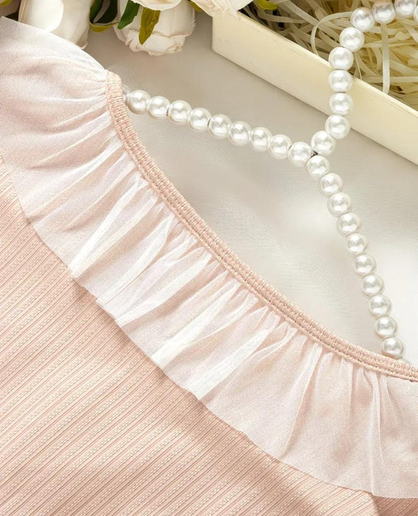Pyjama femme rose élégant – Ensemble confortable et doux pour la maison