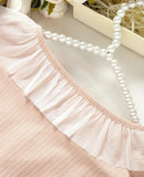 Pyjama femme rose élégant – Ensemble confortable et doux pour la maison