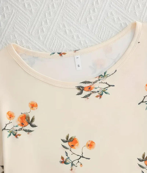 Pyjama femme imprimé fleurs – Ensemble léger et confortable