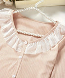 Pyjama femme rose élégant – Ensemble confortable et doux pour la maison